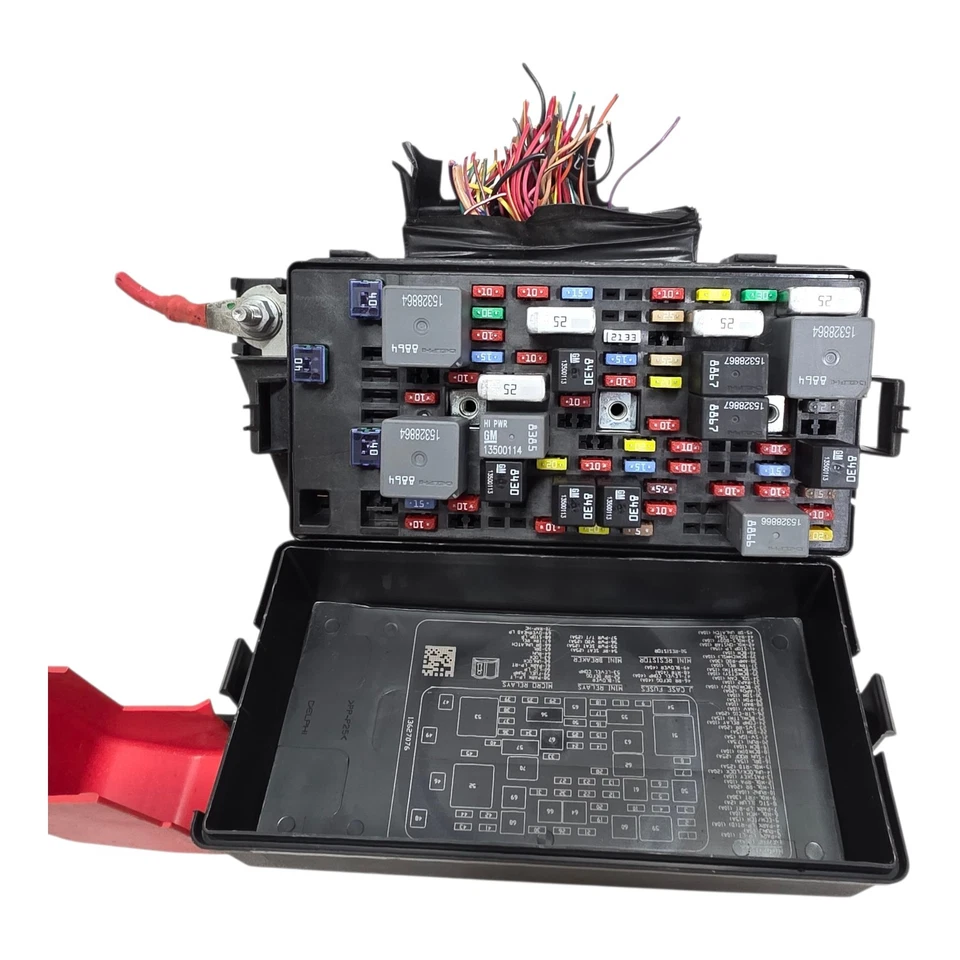 Buick Lucerne Cadillac DTS 2008-2011 caja de fusibles trasera debajo del asiento OEM 13670279 Foto 2 de 4