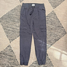 Urban Pipeline Boys Grey Cargo Jogger Pants Size Small Elastic Waist Drawstring
