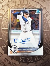 Dillon Dingler On Card Auto 2025 Bowman Chrome Baseball 1st