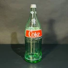 Vintage 1970s Coca-Cola Green Glass Bottle w/lid Large 32 oz - 11.5" x 3.5"