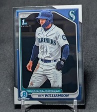 Ben Williamson 1st Chrome Prospect Rookie 2024 Bowman Card #BCP-67 Mariners/Rays. rookie card picture