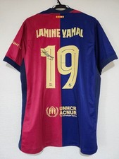 Nike Yamal Signed Barcelona Soccer Jersey L - Authentic with Certificate