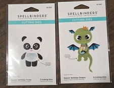 Spellbinders Cutting Dies Dancin Birthday Dragon And Panda