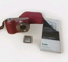 Kodak EasyShare C190 12.3MP Digital Camera Red 8 GB Memory Card! Tested 