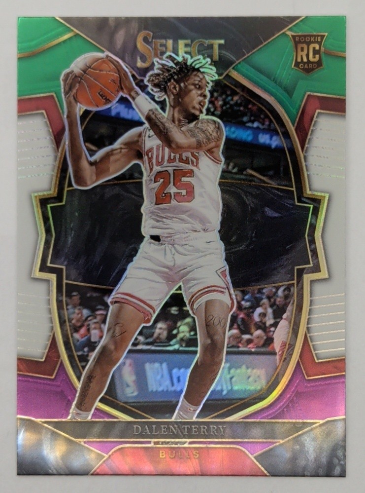 2022 Panini Select Dalen Terry #89 Green White Purple Prizms RC Concourse