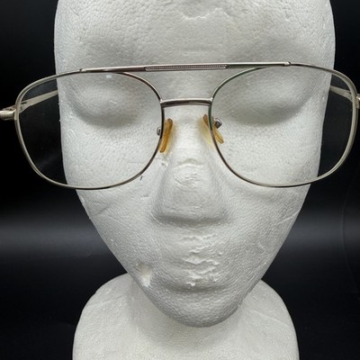Palm Capri Optics Vintage Gold Rimmed Eyeglass Frames Metal 54-16-136 Brown Case