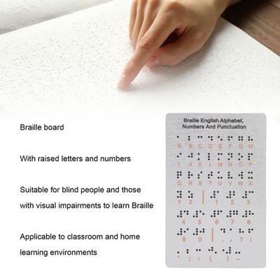 Raised Dot Braille Board With Letters Learning Tool For Blind Individuals BAK