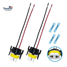 High Temperature Ceramic Wiring Harness Socket 2-Pack Compatible with H11 H8 H