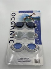 Brand New Oceanic Swim Goggles 3-Pack Large / X-Large Free US Shipping