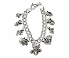 German Shepherd Bracelet Jewelry Sterling Silver Handmade Dog Bracelet GSC-BR