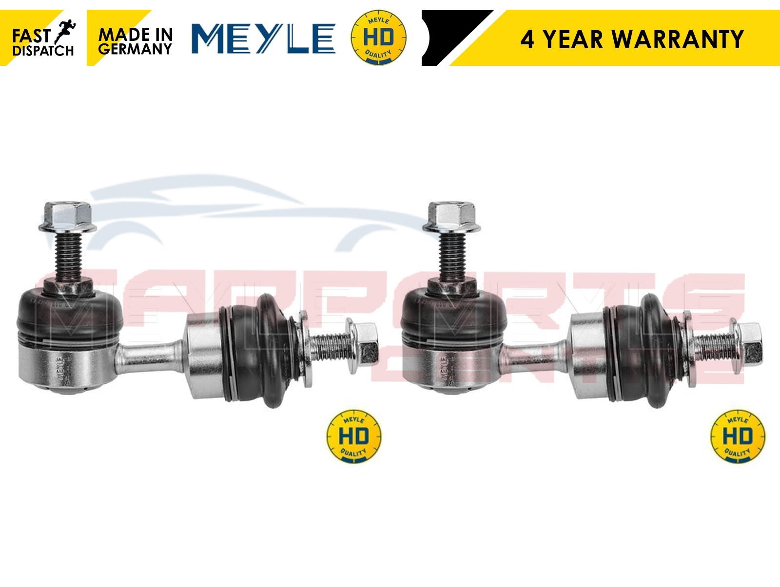Pair Of Rear Anti-Roll Bar Drop Links For Ford Mondeo MK3 Estate (2000-2007) - Greasable