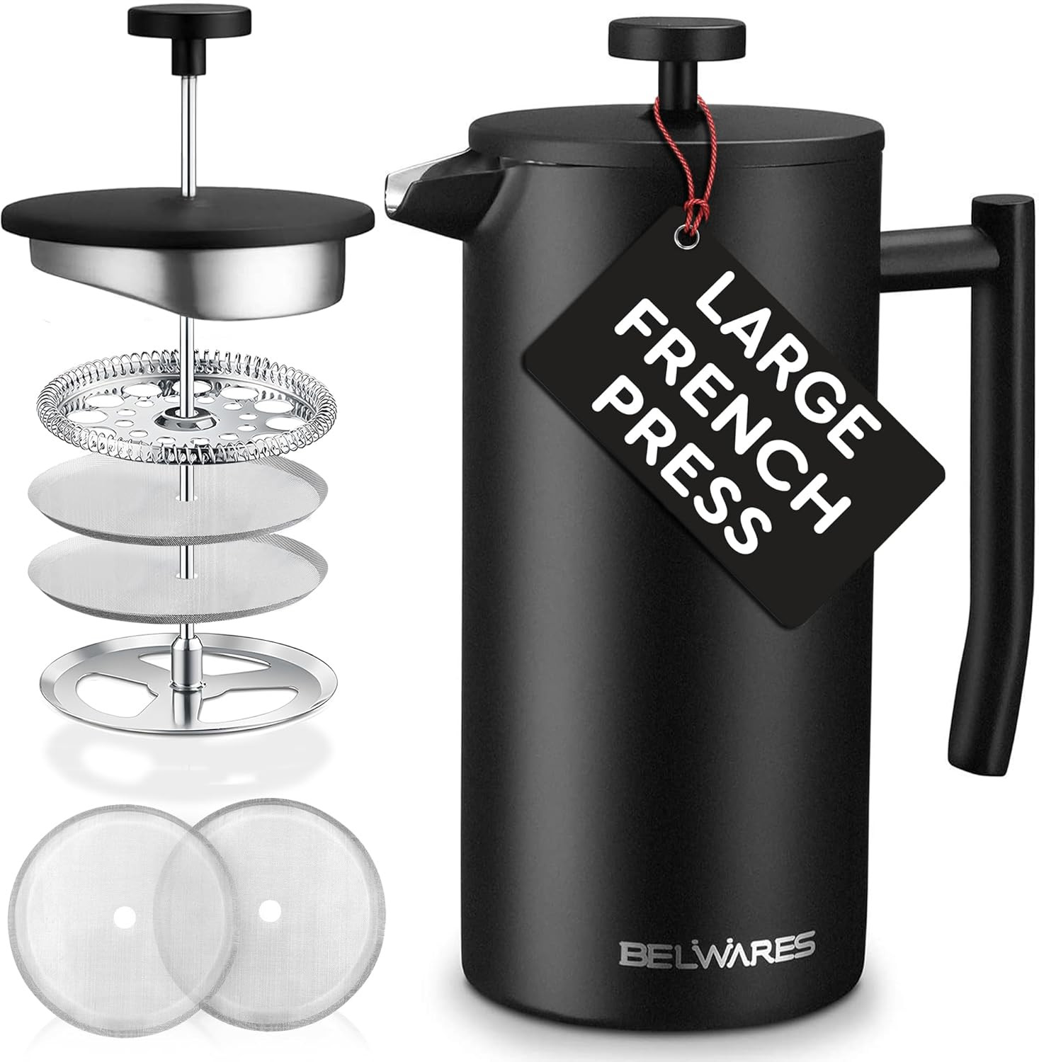Coffee Maker 50 Oz - Large Insulated Stainless Steel 304 Cof