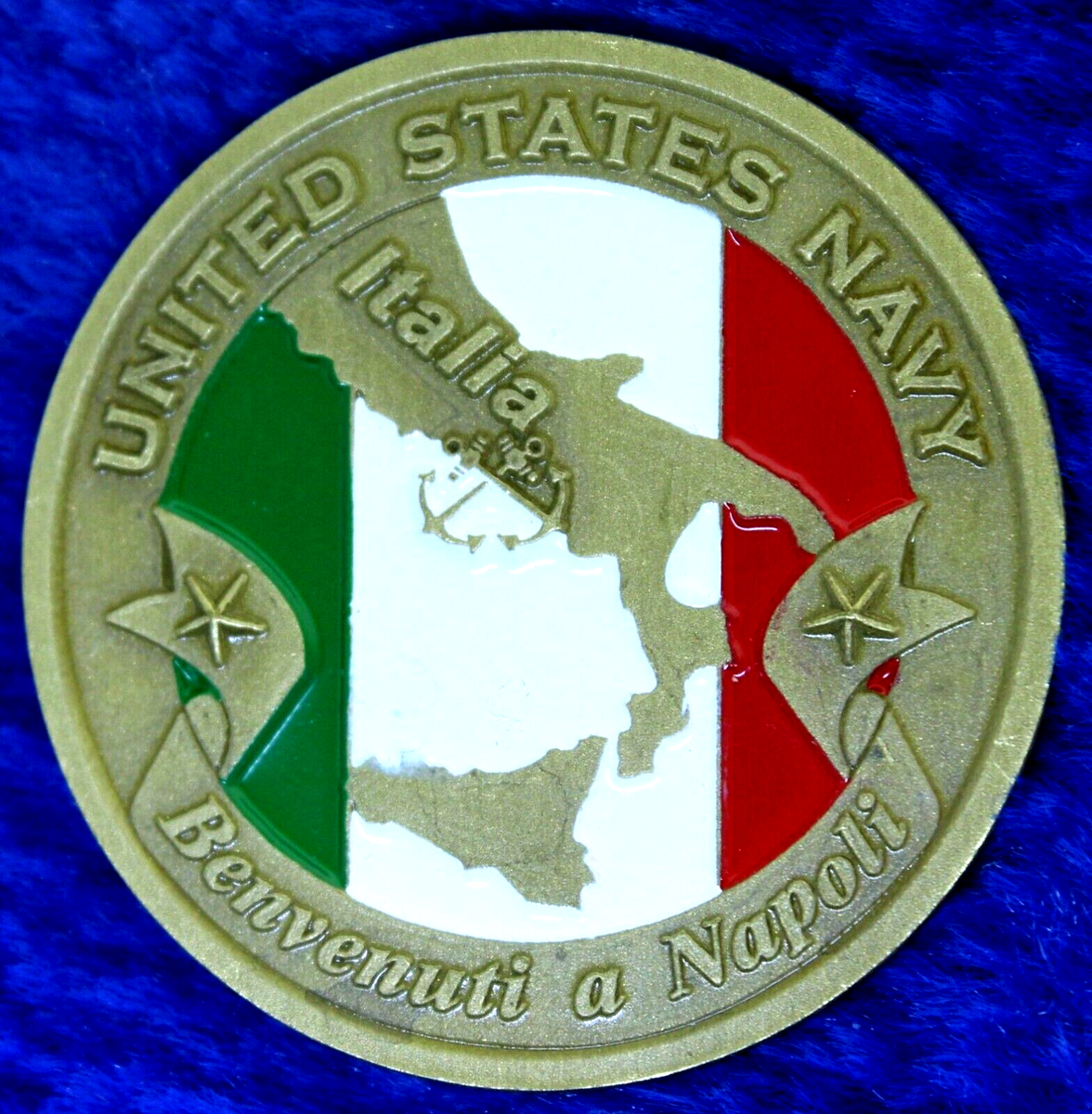 USN Naval Support Activity Naples Italy Challenge Coin C-26