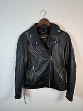 Authentic Diesel Women’s Leather Biker Jacket. Size L