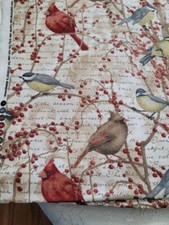 Cotton Fabric Winter Birds 4 yds & Bird Vine 2 7/8  yds by Tim Coffey  x 44