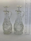 Vintage ANCHOR HOCKING Star of David Oil & Vinegar Bottle Cruets (Set of 2)