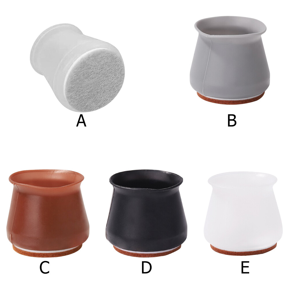 Upgraded Ruby Slider Silicone Chair Leg Floor Protectors Felt for
