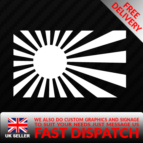 2X Rising Sun Japanese Vinyl Graphic - Picture 1 of 2