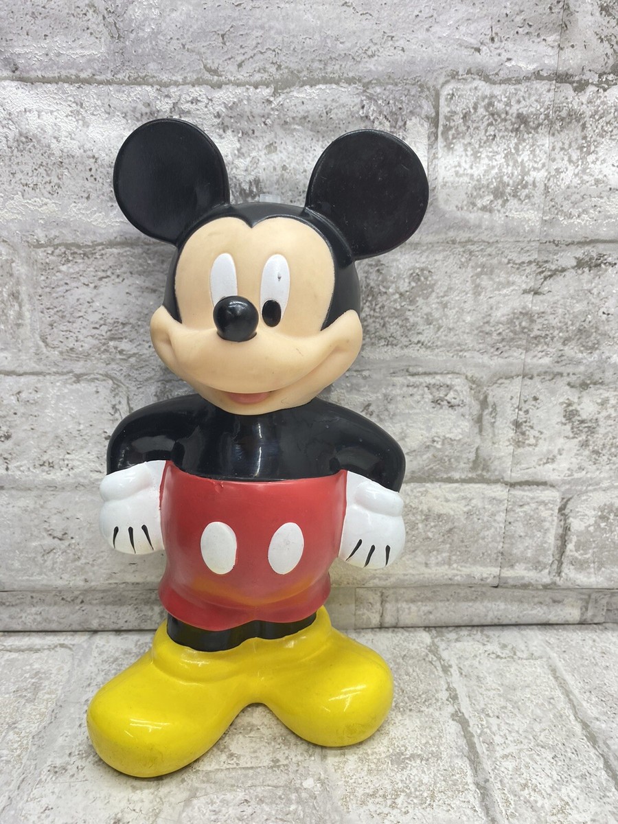 Vintage Disney Big Mickey Mouse Sipper Cup Figural Water Bottle 12