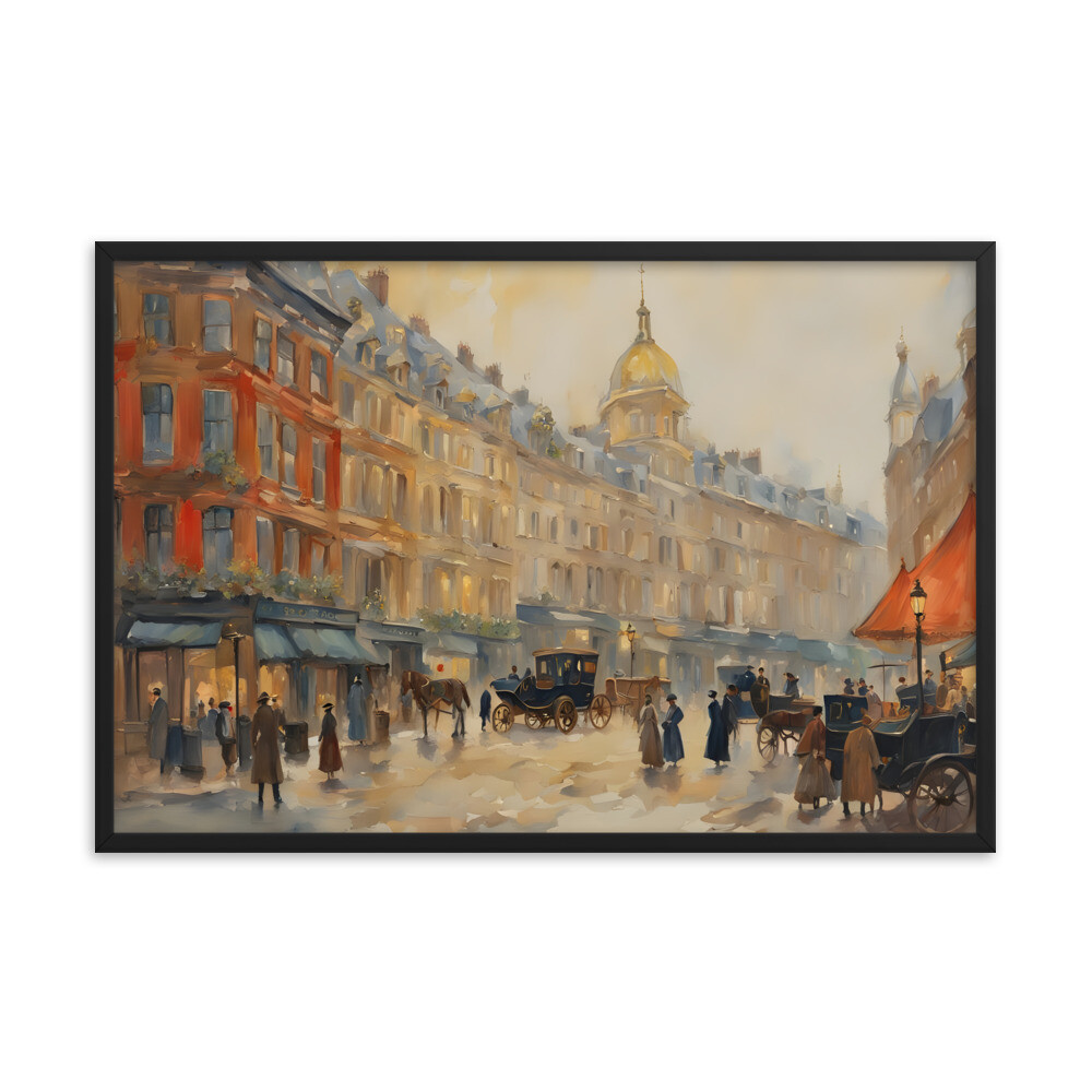Victorian London Art Print 1890s Framed Historical Wall Decor Elegant Artwork  
