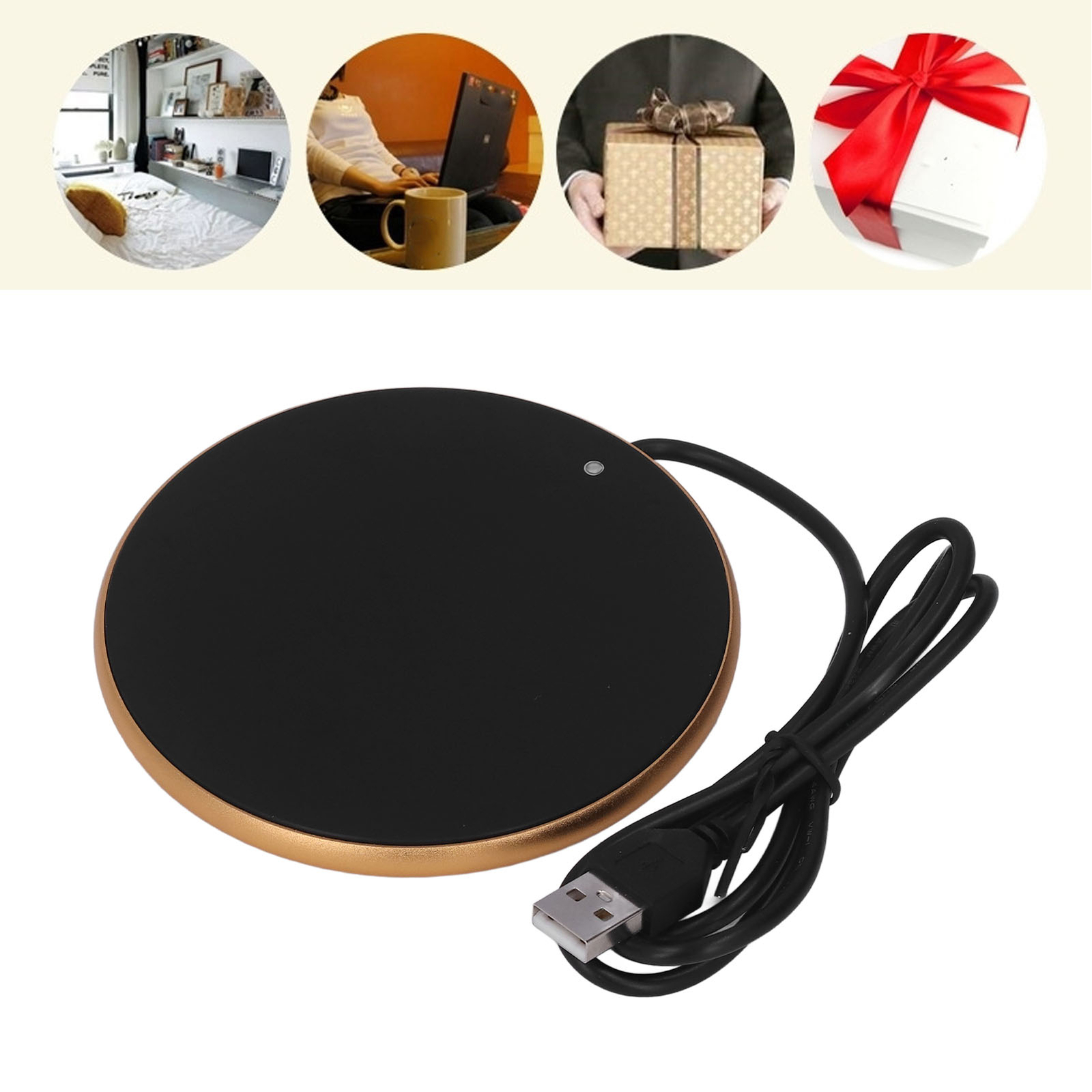 Coffee Mug Warmer 55°C Constant Temperature Space Saving USB Candle