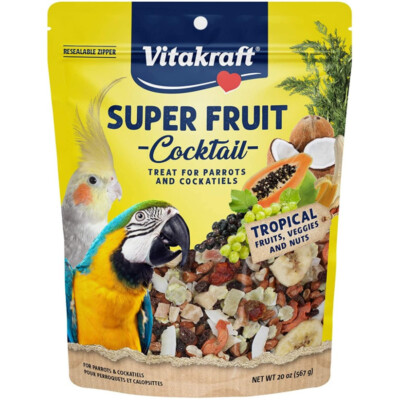 Vitakraft Super Fruit Cocktail Treat for All Parrots & Cockatiels 20 oz (567 g)