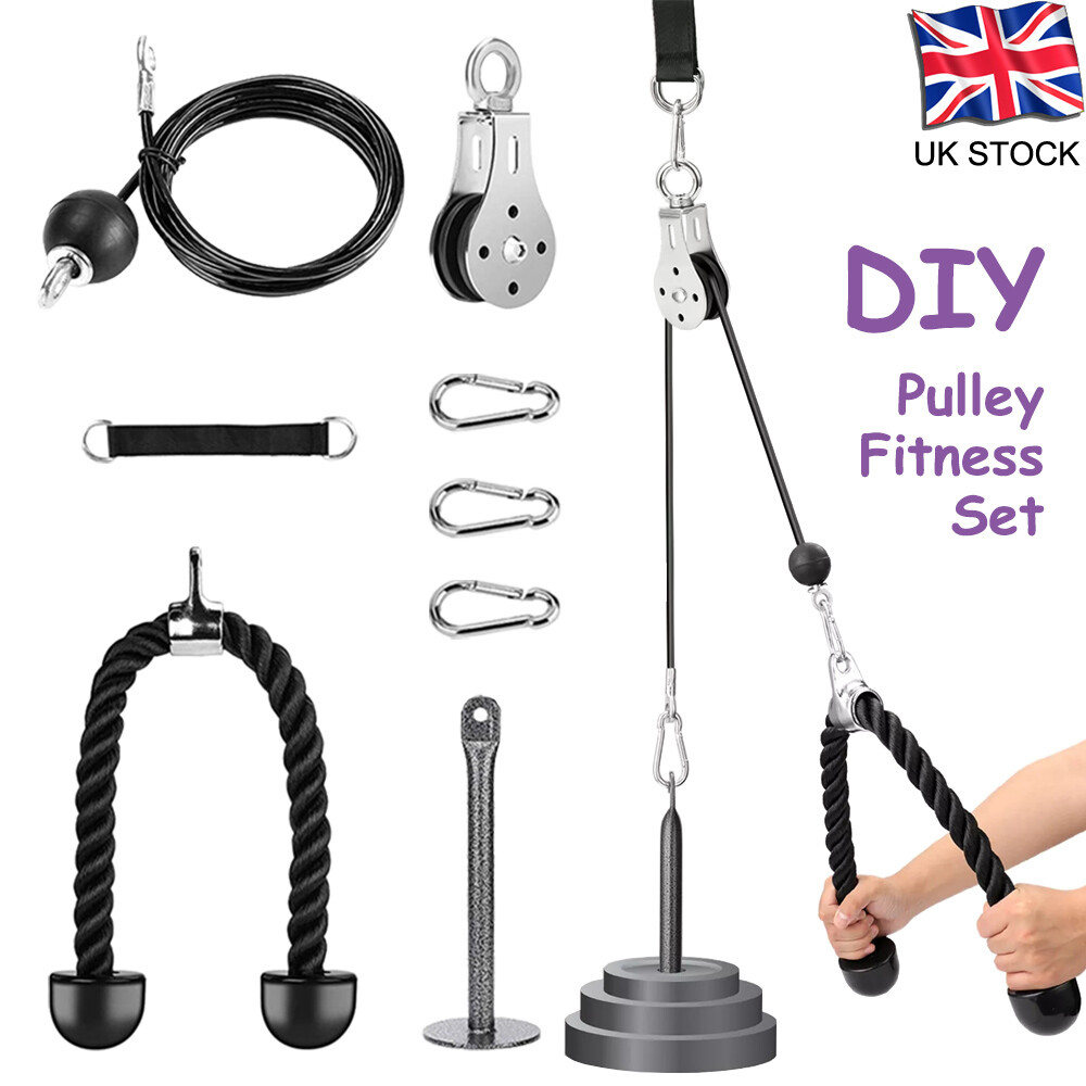 Weight Cable Pulley System Gym DIY Pulley Cable Machine Attachment