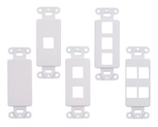 Keystone Jack Wall Plate Inserts Snap-In White 0 1 2 3 4 Port Multipack LOT