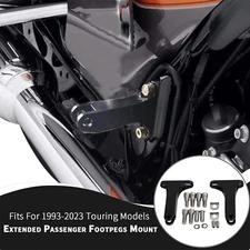 Extended Passenger Foot Peg Mount Kit Fit For Harley Road Street Glide 1993-2023