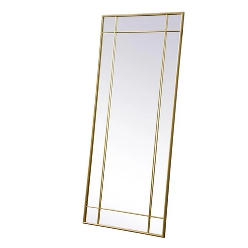 Elegant Decor Viola 30x70" Metal & MDF Panel Full Length Mirror in Brass - Picture 3 of 9