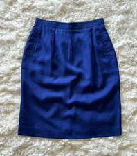 Vintage Liz Claiborne Women’s Size 12 Petite Pencil Skirt Purple Pockets Lined