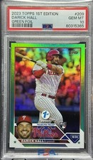 2023 Topps 1st Edition #209 Darick Hall Green Foil 122/150 PSA 10 Gem MT  Rookie