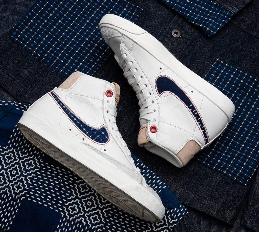 Denham Nike Blazer Mid 77 Sail Midnight Navy Summit White CU8054-100 US 7.5