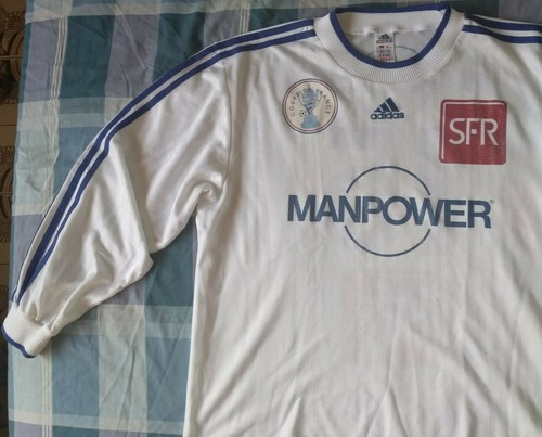 Camiseta Maillot Shirt Coupe France SFR Blanca annee 90 Match worn Size XL - Imagen 2 de 7