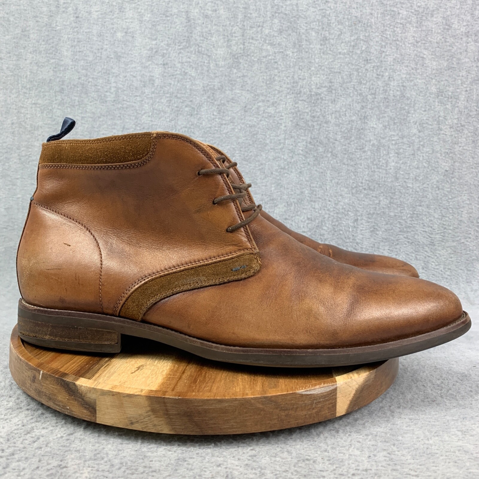 SAOLA Stivali Florsheim Uptown da uomo taglia 11 in pelle marrone punta media liscia Chukka Derby