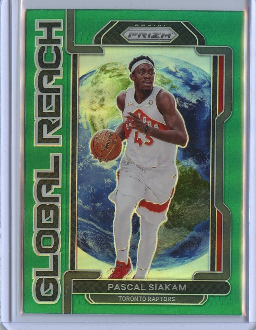 2021-22 Panini Prizm Global Reach Prizms Green #7 Pascal Siakam