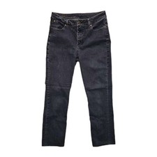 Talbots Heritage Mid Rise Straight Jeans Stretch Classic Dark Wash Blue Denim 8