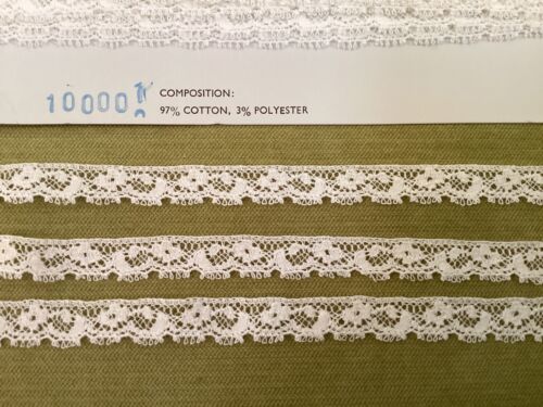1/2" Heirloom White Scalloped English Cotton Lace Vintage #100001 Doll Clothing - Picture 3 of 5