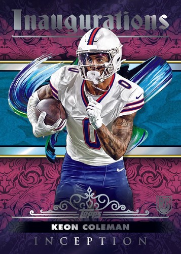 Caja de pasatiempos de fútbol americano Topps Inception 2024 - Caja sellada de fábrica 2 autos - Imagen 8 de 12
