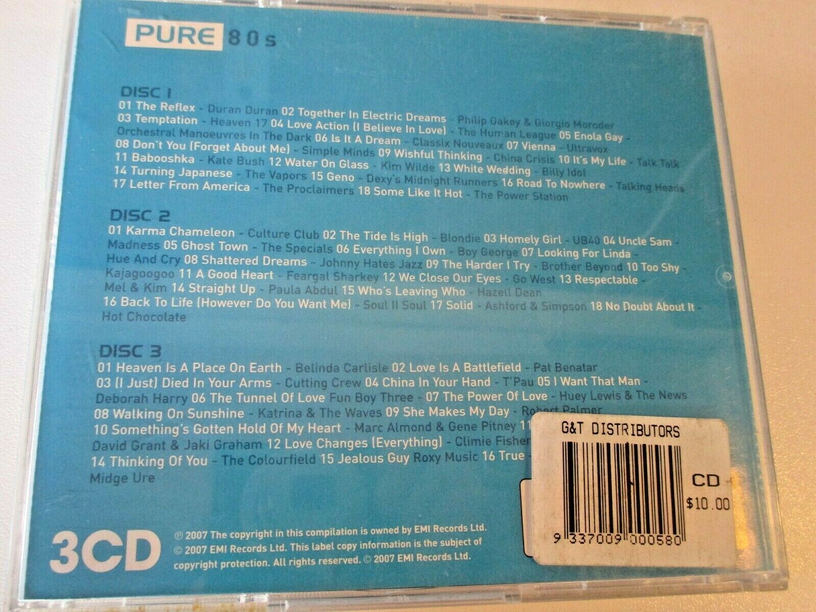 PURE 80's Compilation 3 CD FATBOX 53 Original Hits Talking Heads UB40 ...