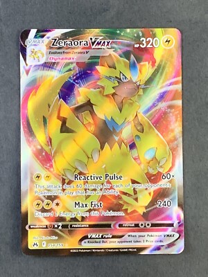 Pokemon TCG Crown Zenith - FULL ART Zeraora VMAX 054/159 | eBay