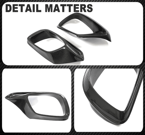 For Benz W213 S213 E63 AMG 2016-20 Real Carbon Fiber Front Bumper Air Vent Cover - Picture 12 of 12