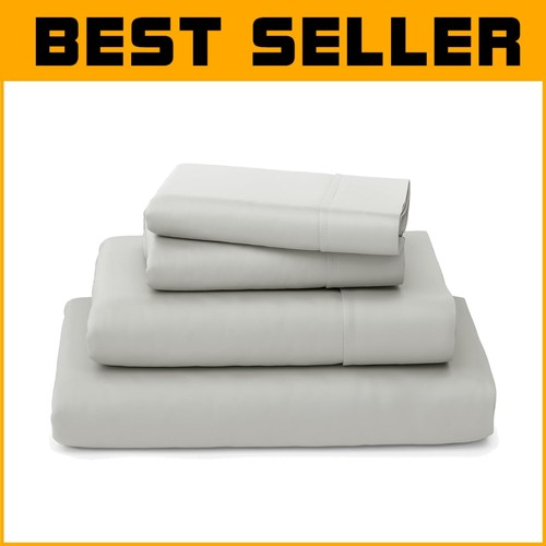 Modern Luxury Bamboo Sheet Set - 4-Piece King Bedding, Easy Care & Deep Pockets