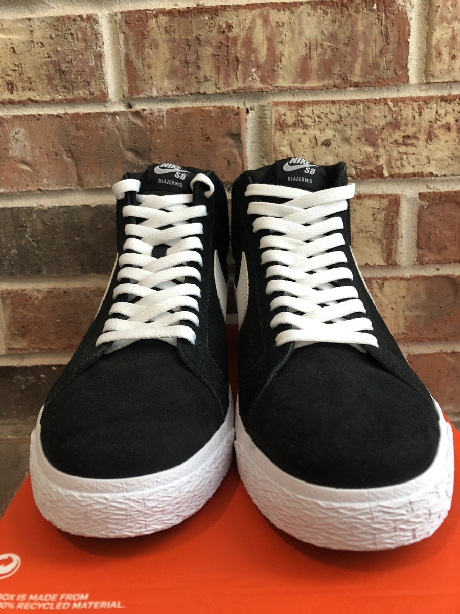 New 11.5 Nike SB Zoom Blazer Mid Black White Skateboard Shoes