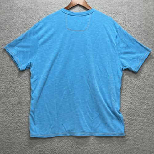 TOMMY BAHAMA V-Neck IslandZone Shirt Blue Mens XL CoolMax Performance Casual - Picture 5 of 7