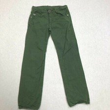 Eddie Pen Girls Green Cotton Pants Size 5 Anni Adjustable Waist E6