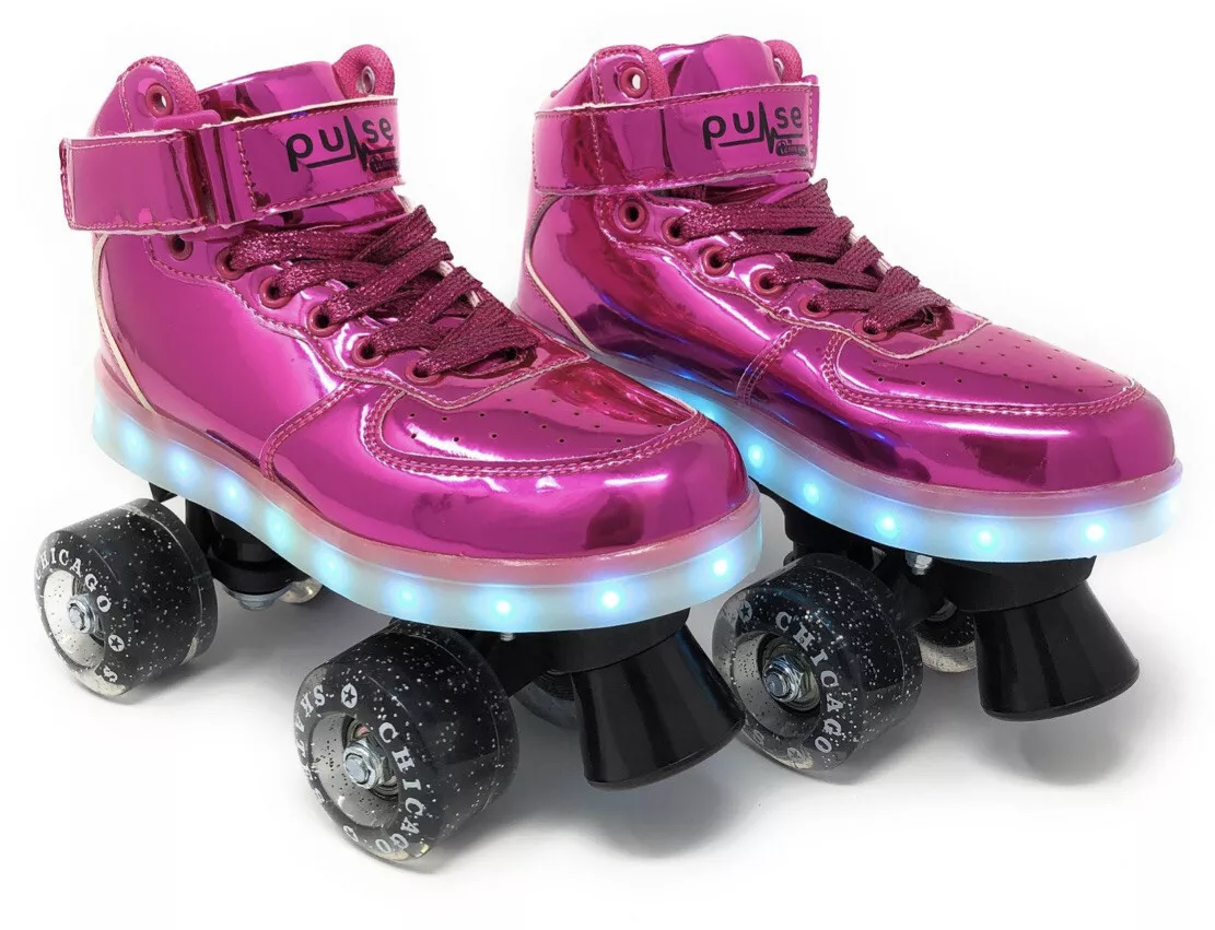 Chicago Skates - Patins à roulettes ajustables pour enfants avec  accessoires,Rose 