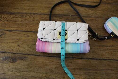 Luv Betsey x Betsey Johnson NWT Crossbody Wallet + Coin Pouch Rainbow - Picture 12 of 12