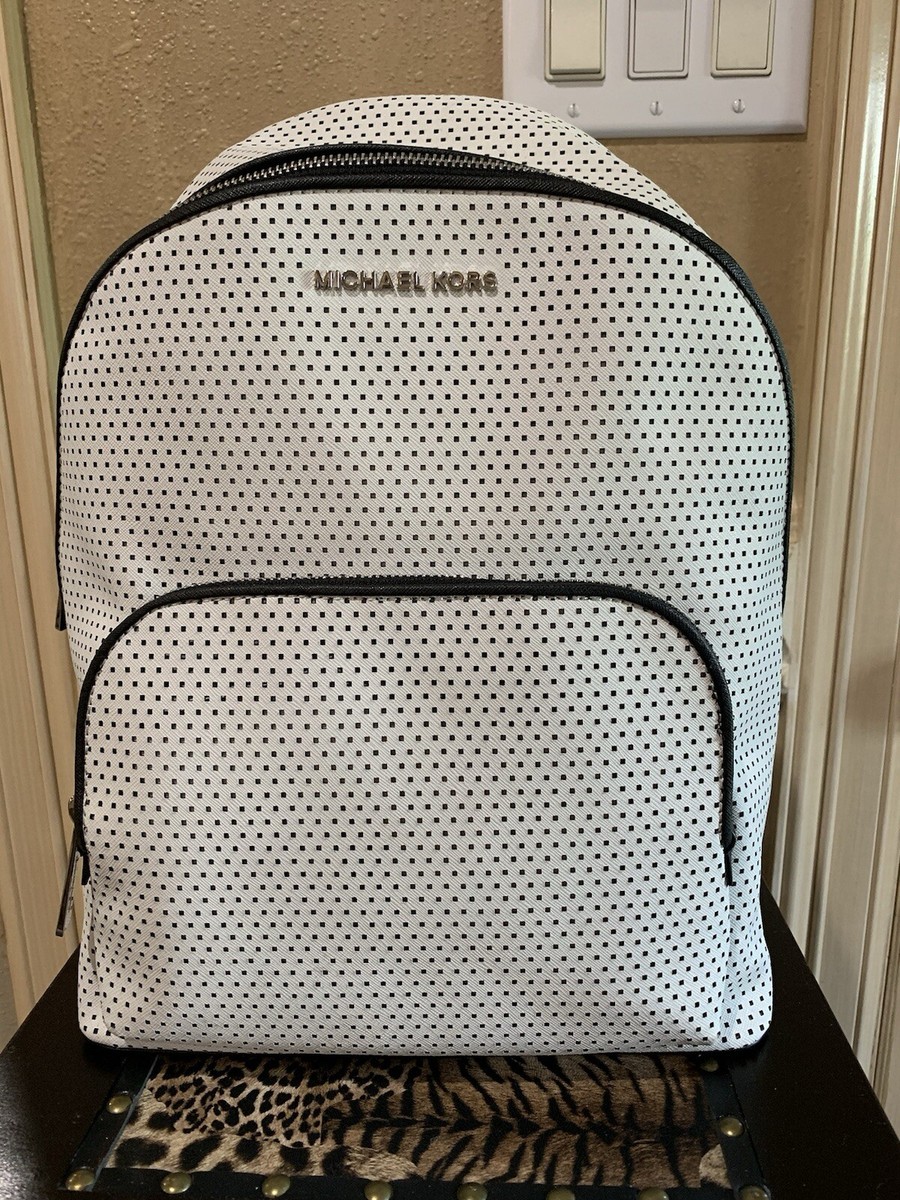 NWT MICHAEL KORS LACEY MK Sport Tape Backpack In OPTIC WHITE  display picture 3