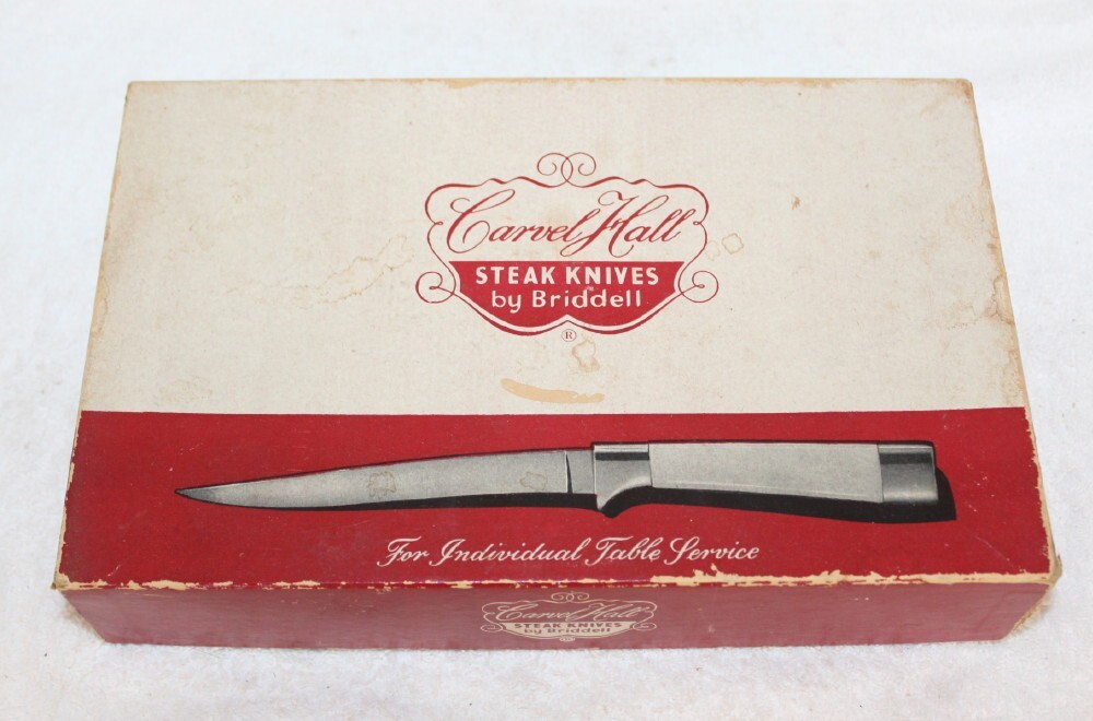 Vintage Set Carvel Hall 156B Steak Knives by Briddell Original Box